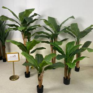 กระถางปลูกต้นไม้กล้วยประดิษฐ์พลาสติกบอนไซสำหรับตกแต่งสวน q177 - Product Image 1