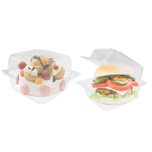 カスタムエコフレンドリー使い捨て透明プラスチック製クラムシェル型パッケージボックス（バーニッシュ加工済み）ハンバーガー、ピザ、寿司、サンドイッチのテイクアウト用 - Product Image 4