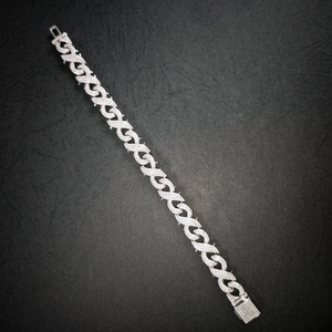 Collar de Cadena Cubana con Eslabones Infinitos y Espigas de Plata 925, Estilo Hip Hop, con Diamantes de Imitación de 10 mm, Directo de Fábrica, Probador de Diamantes Incluido - Product Image 3