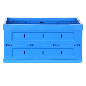58L High Strength Space Saving Plastic Foldable Box For Automated Warehouse