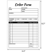 Carnets de commandes personnalisés avec logo, autocopiants 2 feuillets, pour la prise de commandes alimentaires des serveurs de restaurant, bloc de tickets de cuisine