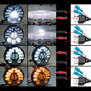 ไฟ LED ส่องทางไกลอเนกประสงค์ 75W ขนาด 5.75 นิ้ว 24V สำหรับมอเตอร์ไซค์คาเฟ่เรเซอร์ ทรงกลม สำหรับดัดแปลงรถยนต์ - Product Image 6