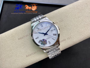 Reloj Longnes de Diseño Original, Lujoso, Automático, Mecánico, de Acero Inoxidable, 41 mm, Espejo de Zafiro, Esfera Luminosa, Cuarzo Eta - Product Image 5