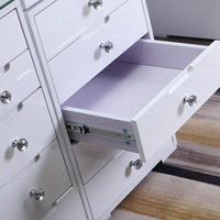 Coiffeuse moderne en bois massif avec miroir, en MDF, non pliable, pour petit appartement, avec rangement, pour chambre et salon