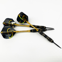 Ensemble de fléchettes Penpen Custom Black Copper Dart Flights, modèle 35460, poids de fléchette unique 24g, logo personnalisé, emballage cadeau pour sport en salle.