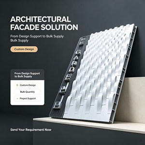 Système de façade à motif tissé, revêtement en aluminium 3D, panneaux muraux extérieurs pour bâtiments publics contemporains - Product Image 6