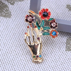 1 件镶嵌水钻花朵图案手工女士胸针外套别针珠宝适合情侣佩戴 - Product Image 4