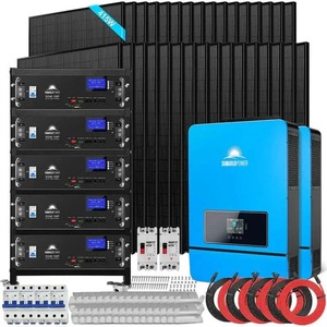 Kit solaire hors réseau SunGoldPower 16 kW, batterie au lithium Lifepo4 25,6 kWh, 32 panneaux de 415 W, 48 VDC, 120 V/240 V, onduleur triphasé DC/AC - Product Image 1