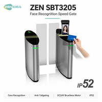 Barrière pivotante anti-collision ZEN3205 à reconnaissance faciale, en acier inoxydable, moteur sans balais DC24V, IP52, contrôle d'accès