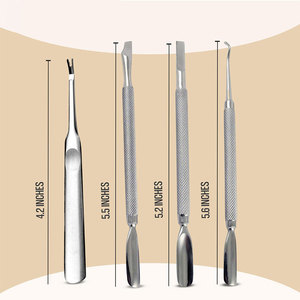 Pousse-cuticules double tête personnalisable en acier inoxydable de haute qualité, le plus vendu, à prix de gros pour usage professionnel - Product Image 5