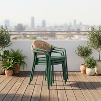 Chaise d'hôtel empilable en plastique PP pour restaurant extérieur, chaise de salle à manger en polypropylène