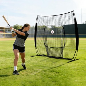 Rete da allenamento per baseball <span class=keywords><strong>e</strong></span> softball da 2,1 m x 2,1 m con telaio ad arco, borsa per il trasporto <span class=keywords><strong>e</strong></span> area di battuta per esercitarsi nel colpo <span class=keywords><strong>e</strong></span> nel lancio - Product Image 2