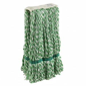 MOP IN MICROFIBRA KENTUCKY PER LAVORI UMIDI 200 Grs. BIANCO/VERDE (scatola da 30 pezzi) ALTA QUALITÀ E LUNGA DURATA - Product Image 2