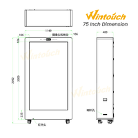 Holobox 3D Hologramme 65 75 86 pouces Vitrine LCD transparente avec écran tactile IR sous Windows pour l'affichage holographique de produits