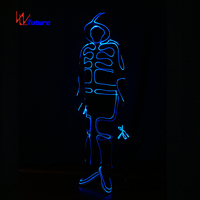 Combinaison de danse lumineuse, costume à lignes lumineuses, costume de robot Tron à fibres optiques LED pour événement