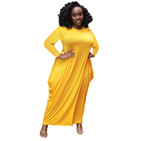 Robes décontractées élégantes pour femmes, grandes tailles L-5XL, nouvelle collection 2026, design populaire, manches longues amples, style maxi