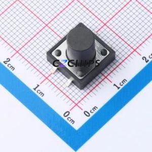 TD-1212SR-10.5H-250 Tactile Switch SMD,12x12mm Switch Vertical Mount 12mm 12mm 10.5mm - Product Image 1