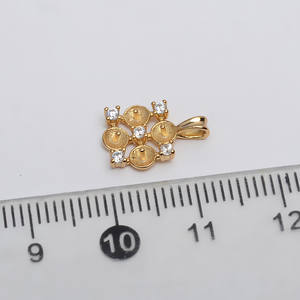 Pendentif en argent S925 avec 4 perles, 3,5-4 perles, accessoires de bijoux DIY pour femmes, support vide semi-fini - Product Image 5