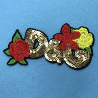 Appliques brodées en sequins 3D pour ordinateur, avec décoration en dentelle, principalement en tissu, forme personnalisée