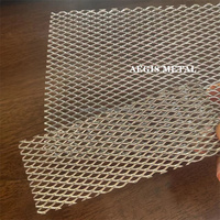 Malla Metálica de Titanio Expandida Aplanada de Grado 1, LWD X SWD, 2x1 mm, 5x3 mm, 0.3 mm de Grosor
