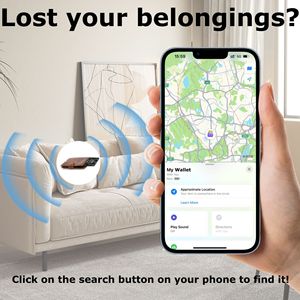 Traceur de bagages et de portefeuilles fin à chargement sans fil, carte de suivi rechargeable compatible avec iOS Find My et Android Find Hub - Product Image 2