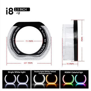 Luce di <span class=keywords><strong>giorno</strong></span> 2.5/3.0 pollici LED Angel Eyes Bi Xenon proiettore fari I6 I7 I8 a caccia di Halo DRL <span class=keywords><strong>auto</strong></span> indicatore di direzione della lampada - Product Image 2