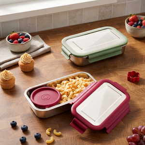 ANAX Stainless Steel <b>Lunch</b> <b>Box</b> Sealed Bento Food Container Portable Insulated Meal Prep <b>Box</b> for Office School Camping - Product Image 2