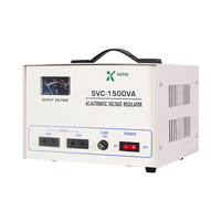 Stabilisateur de tension monophasé portable en cuivre pur SVC-1500VA, régulateur automatique de tension AC avec protection contre les surtensions