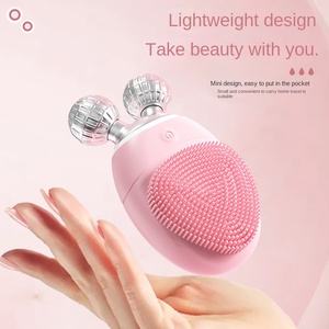 Nettoyeur facial électrique en silicone pour hommes et femmes, <span class=keywords><strong>brosse</strong></span> de lavage du <span class=keywords><strong>visage</strong></span> imperméable pour nettoyer les pores, massage par vibration à 5 vitesses, portable - Product Image 2