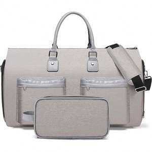 Free Sample Multi Compartment Foldable Garment Bag for Travel Portable <b>Carry</b>-<b>on</b> <b>Luggage</b> with Shoulder Strap - Product Image 1