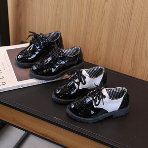 Scarpe Classiche Unisex per Bambini in Pelle PU con Lacci, Comode Scarpe Oxford con Plateau per la Scuola - Product Image 2