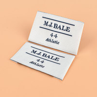 Étiquettes tissées personnalisées en satin damassé à prix d'usine, étiquettes de marque avec logo sur mesure, étiquettes de vêtements imprimées