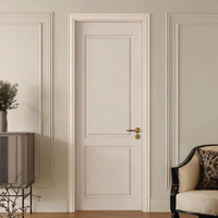 Porte intérieure blanche apprêtée style Shaker à 2 panneaux, 30x80 pouces, en MDF à âme pleine, alternative pour chambre à coucher