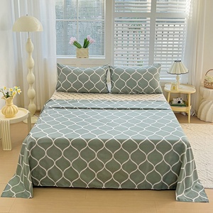 In 4Pcs Sợi Nhỏ Polyester Nữ Hoàng Vua Kích Thước Trải Giường Ga Trải Giường Bộ Đồ Giường Bộ Với Vỏ Gối - Product Image 2