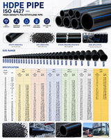 Tuyau PE100 HDPE résistant aux UV de 3 pouces pour l'irrigation du désert et les projets d'alimentation en eau extérieure