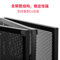 Nouvelle cabine DJ mobile chinoise avec matériaux en tissu métallique, bars éclairés pour discothèques, console de mixage LED, table pliable pour table de mixage