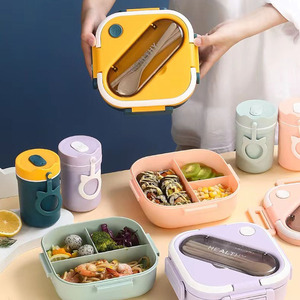 YABEICHU PP Plastic Microwaveable Heated Portable Lunch Box Food Container Kids Bento Lunch Box