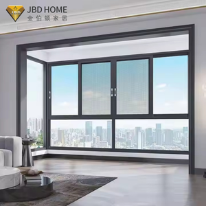 Fenêtres coulissantes modernes en aluminium avec isolation, verre creux, système moustiquaire, coupe-vent, antivol, sécurité, best-seller pour villas extérieures - Product Image 3