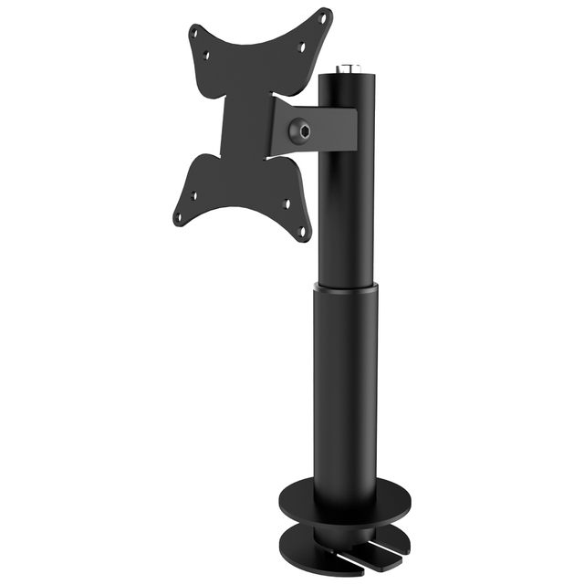 Gas Spring Full Motion Desktop Height Adjustable Laptop Single Monitor Mount 30LBS Load Capacity 75/100mm VESA 110 Tilt-in Black