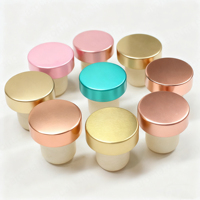 Bouchon en liège synthétique durable en bois, conception anti-goutte et anti-déversement pour bouteilles d'alcool, taille personnalisée et correspondance de couleur Pantone offerte