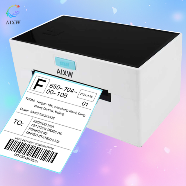 AIXW Cheap Price USB 110mm Desktop Label Printer Shipping Label Thermal Printer for Small Business