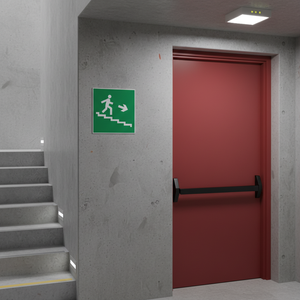 Scale di emergenza in alto a destra in alluminio 160x160mm - Product Image 3
