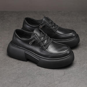 Mocassins plateforme classiques unisexes à enfiler, semelle épaisse intemporelle, chaussures plates minimalistes à plateforme pour femme - Product Image 3