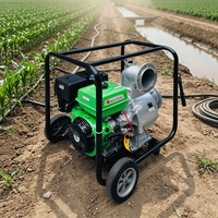 Pompe à eau à essence auto-amorçante à pompe manuelle de 6 pouces à montage sur châssis, prix d'usine, pour irrigation agricole, fabriquée en Chine