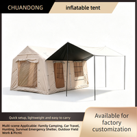 Tente gonflable quatre saisons avec armature diagonale, 12 espaces super grands, pliable et portable, pour le camping familial en plein air