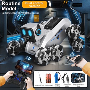 Juguete de Perro Robot con Control Remoto, Ocho Ruedas, Sensor de Gestos Musicales, Material Plástico Resistente, Robot con Sensor y Función de Baile - Product Image 4