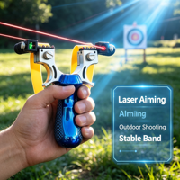 Lance-pierre de chasse de haute précision pour le tir en extérieur avec viseur laser, activités tactiques, lance-pierres et accessoires