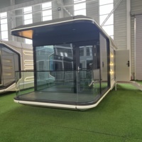 Maison capsule spatiale, camping intelligent, maisons mobiles, maison avec commande vocale, rideau intelligent, maison mobile intelligente