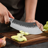 Couteau de chef en acier inoxydable forgé à la main vintage antique 14,5 cm Couteau à découper pour boucher, à découper les os, à hacher la viande