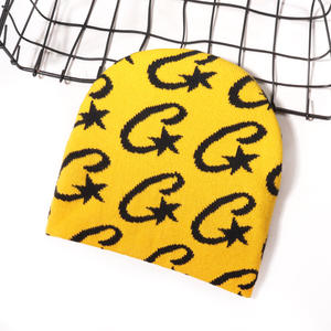 Couple tricoté casquettes hip-hop à la mode bonnet chapeau 2025 lettre Jacquard femmes mâle hiver chaud fille chaud tricoté chapeaux laine <span class=keywords><strong>cagoule</strong></span> - Product Image 5